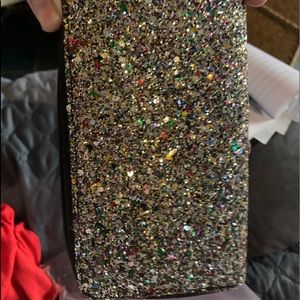 Brand new Glitter Sparkle Checkbook Billfold Wallet Zipper Close Wild Fable